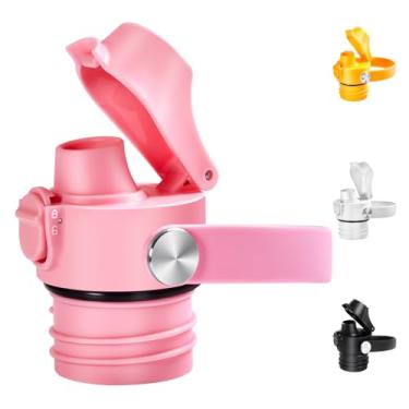 Imagem de EIPOSAU Tampa flip automática para garrafa de boca padrão Hydro Flask, tampa de bico para garrafa de ferro, serve para Simple Modern e a maioria das marcas, tampa de substituição com trava de botão