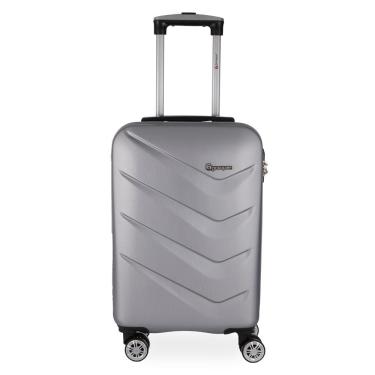 Imagem de Mala de Bordo Abs para Viagem Gosuper Oslo Cadeado Integrado Rodas Giro 360° Prata