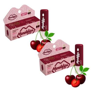 Imagem de Kit 2 Hidratante Labial Cereja 3.6g MenelaLips - HIDRAMAIS