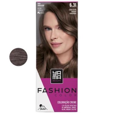 Imagem de Coloração Yama Fashion Color Tintura Tinta Cabelo Creme Mini Kit 6.31 