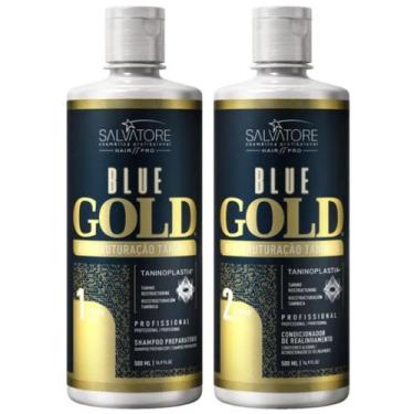 Imagem de Salvatore Escova Progressiva Blue Gold Sem Formol Kit 500ml