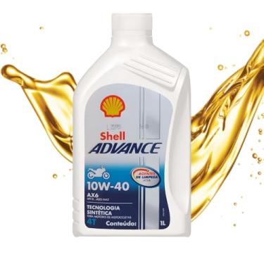 Imagem de Shell Advance 4T AX6 10W-40 – Óleo Lubrificante para Moto 4 Tempos | Fluidez na Partida a Frio e Proteção em Altas Temperaturas | 1 L