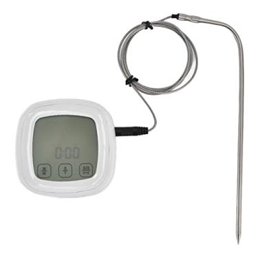 Imagem de Termômetro digital de carne, termômetro de leitura instantânea para churrasco, display de LED digital, termômetro de forno de cozinha multifuncional com sonda e ímã adsorvível para fritar, cozinhar pa