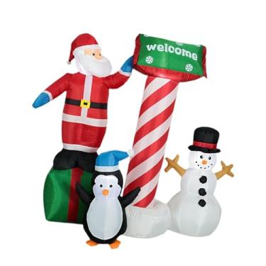 Imagem de oshhni Infláveis ​​de Natal, Papai Noel, decoração externa com pinguim, boneco de neve, inflável engraçado para decoração de festa de fim de ano em jardim