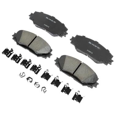 Imagem de ACDelco Professional 17D1210CHF1 Kit de pastilhas de freio a disco frontal de cerâmica com clipes