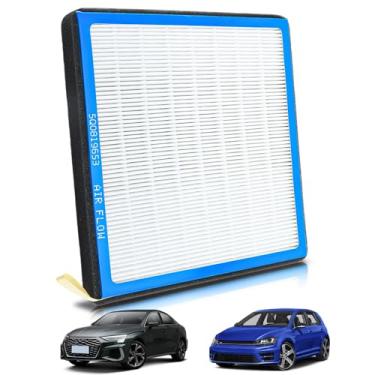Imagem de AUTOKAY Filtro de ar de cabine 5Q0 819 653 com carvão ativado serve para Volkswagen Tiguan Atlas Jetta GTI Taos Arteon e-Golf Alltrack para Audi A3 TT RS TTS Quattro RS3 S3 Q3 RE# CAF1945P CAF1945C