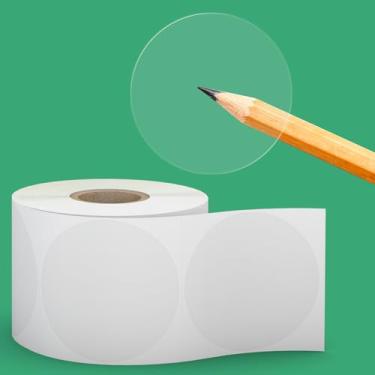 Imagem de Adesivos transparentes redondos de 5 cm – 1000 peças (2 rolos) adesivos autoadesivos transparentes, impermeáveis e com vedação forte para envelopes, caixas de presente, embalagens, pequenas empresas e