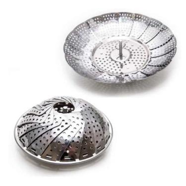 Imagem de Super Cesto a Vapor Inox Cozinhar Legumes Verduras Fruta - SWEET HOME