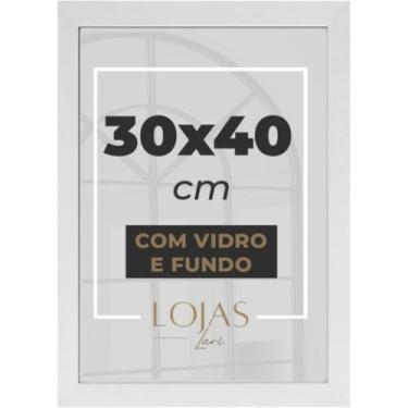 Imagem de Kit 4 Molduras 30x40cm Vidro Certificado Diploma Fotografia (Branco)