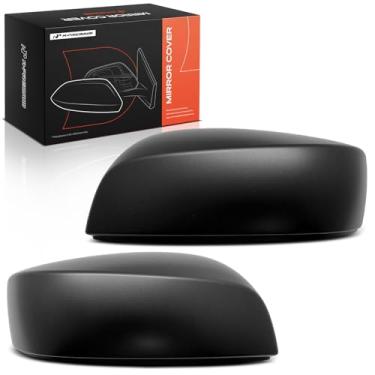 Imagem de A-Premium 2 peças de tampas de espelho retrovisor do lado do motorista e do passageiro - compatível com Subaru Impreza 2015-2016, Crosstrek 2016-2017, XV Crosstrek 2015 - preto texturizado, sem furo