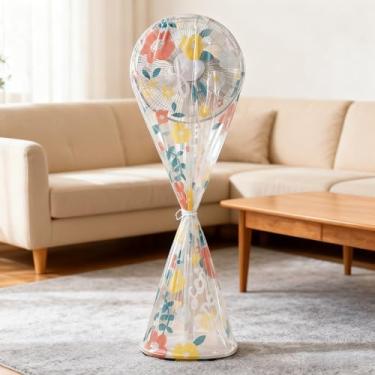 Imagem de Capa de ventilador universal para uso interno, proteção transparente contra poeira para ventiladores de chão, mesa e caixa, material PEVA durável (pacote com 1)