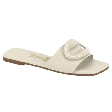 Imagem de Tamanco Vizzano Pelica Branco Casual Chic e Confortável, Branco, Off, 