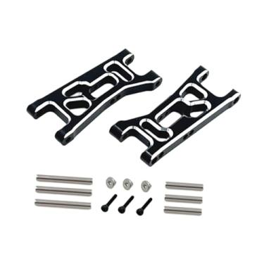 Imagem de oshhni 2 peças de braço de suspensão dianteira de metal para substituição em carros de modelismo Wltoys 244016, escala 1/24, Preto E Prata