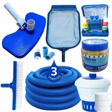 Imagem de  Kit Premium de Limpeza e Tratamento para Piscina  Tudo o que você pre