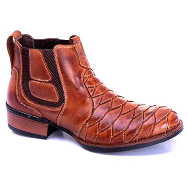Imagem de Botina Texana Country Escama Masculina Couro Cano Curto 122 (40, 122pinhao)