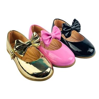 Imagem de Kit Com 3 Pares Sapatilha Infantil Menina feminina do 20 ao 34 Direto Da Fabrica Super Confortavél SPT505 (Dourado, Rosa Bale e Preto, br_footwear_size_system, big_kid, numeric, numeric_32)