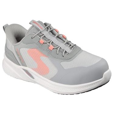 Imagem de Skechers Tênis feminino de renda elástica com mãos livres sem cadarço Carbix Industrial, Gycl, 35