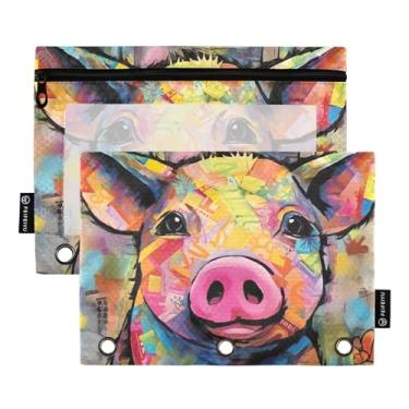 Imagem de Wassud Pacote com 2 pastas de fichário coloridas com 3 furos, pasta organizadora de arquivos para casa, escritório