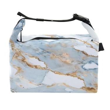 Imagem de Lancheira para mulheres, homens, lancheira isolada, reutilizável, lancheira para escritório, piquenique, exterior, fundo de mármore