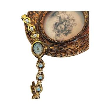 Imagem de Relógio De Pulso Feminino Elegante Com Pulseira De Pérolas, Quartzo, À
