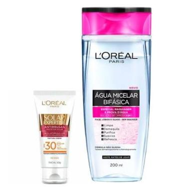 Imagem de L'Oréal Paris Kit - Água Micelar 5 em 1 + Solar Expertise Antirrugas FPS30 Kit-Unissex