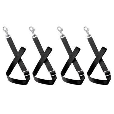 Imagem de INKNOTE 4 peças cabides de alça de balde de cavalo alça de balde de nylon ajustável fornecedores de acessórios de cavalo alça de pendurar para redes de feno, baldes de água para cavalos alimentadores