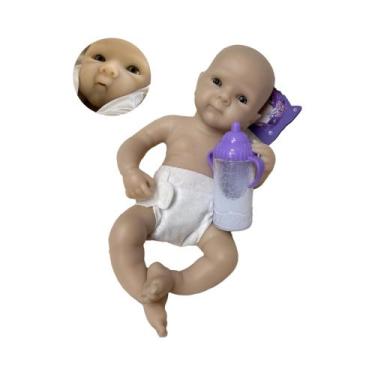 Imagem de Boneca De Silicone Reborn Bettie Girl De 13 Polegadas Com Boca Aberta,