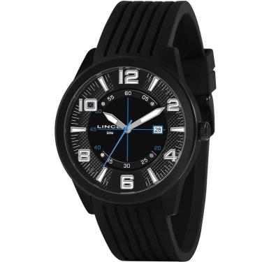 Imagem de Relógio LINCE masculino preto silicone MRN4696L P2PX