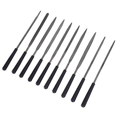 Imagem de Cryfokt Conjunto de Arquivos de Traste de Porca de Guitarra, Arquivos de Agulha de Metal Resistente para Reparo e Modelagem de Peças de Guitarra para Luthiers e Músicos de Metal