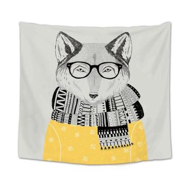Imagem de Microtecido de parede Tapeçaria Animal Fox 150x130cm para quarto - yiw