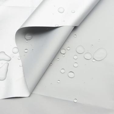 Imagem de David accessories Tecido impermeável por jarda, 1 jarda x 59 polegadas de largura, tecido para roupas ao ar livre, costura, pipa, bandeira, artesanato DIY (branco)