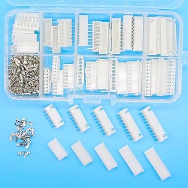Imagem de Kit de 25 conjuntos em caixa 6p 7p 8p 9p 10 pinos ângulo direito 2,54 mm passo terminal/carcaça/pino conector XH kit