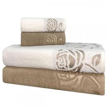 Imagem de Toalha de Banho Grande Algodão Macia e Absorvente Cores Vibrantes Conforto e Durabilidade Garantidos (Rosa e Branco)