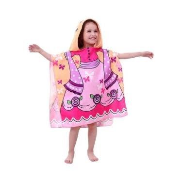 Imagem de Roupão De Banho Para Meninas Com Tema De Unicórnio, Tubarão E Sereia, 