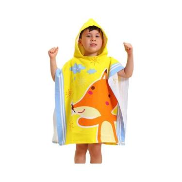 Imagem de Roupão De Banho Para Meninas Com Tema De Unicórnio, Tubarão E Sereia, 