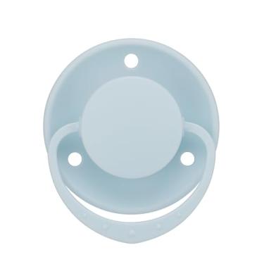 Imagem de Somniumnight Chupeta de tamanho adulto para ansiedade: silicone redondo paci grande substituição de bico para seleep - lata de liberação de estresse desmontada e remontada ideia de presente azul claro