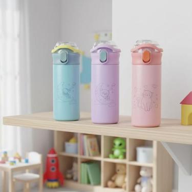 Imagem de Garrafa térmica infantil com canudo 500ml - FWB