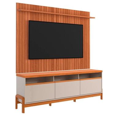 Imagem de Rack Bancada Com Painel Para Tv De Até 70 Em Mdf França Jequitiba-off White