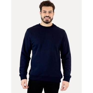 Imagem de Moletom Ellus Masculino Crewneck Regular Basic Easa Azul Marinho-Masculino