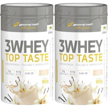 Imagem de Kit 2X 3 Whey Top Taste - 900g Baunilha - Body Action-Masculino