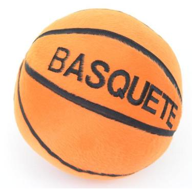 Imagem de Bola de basquete de pelúcia velboa 20 cm - ELZA LEMOS