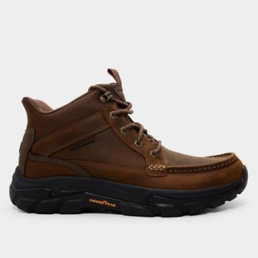 Imagem de Bota Skechers Respected 2.0 Hagler Masculina, Marrom escuro, 42