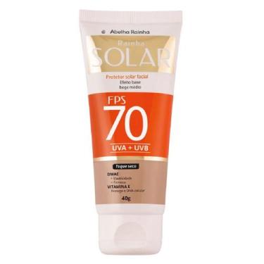 Imagem de Protetor Solar Facial Cor De Base Bege Médio FPS 70 Rainha Solar Abelh