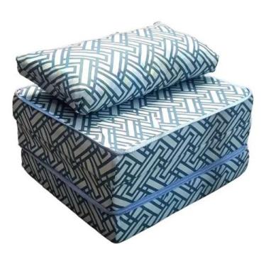 Imagem de Puff Multiuso 3 Em 1 Colchão D20 Visita + Travesseiro Solteiro Vira Ca