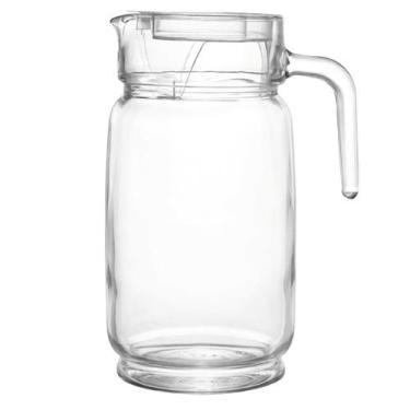 Imagem de Jarra De Vidro Com Tampa Transparente 2L Água Suco Refrigerante Resist