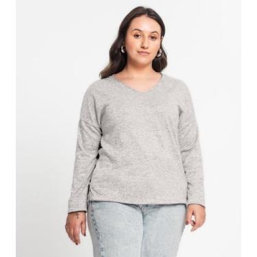 Imagem de Blusa Feminina Plus Infinita Cor Cinza - Rovitex Plus Size, Plus G2, C