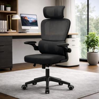 Imagem de BlidShop Cadeira de Escritório Ergonômica Florença, Tela Mesh Premium, Apoio Lombar Aju...