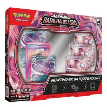 Imagem de Cartas Pokémon Batalha Mewtwo Equipe Rocket 60 Cards Copag