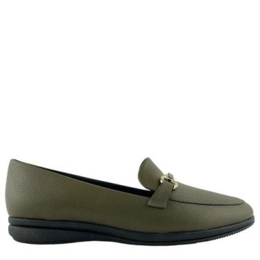 Imagem de Sapato Piccadilly Loafer Sandy Feminino Anabela 261038, Militar, 37