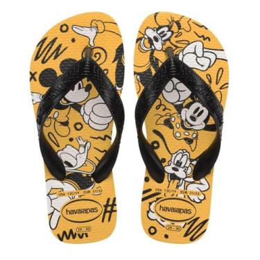 Imagem de Chinelo havaianas kids disney personagens original, 35/36, Amarelo